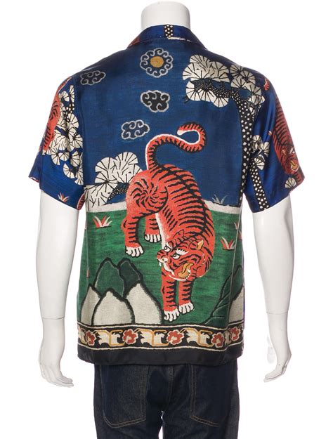 gucci silk shirt tiger|Gucci tiger collection.